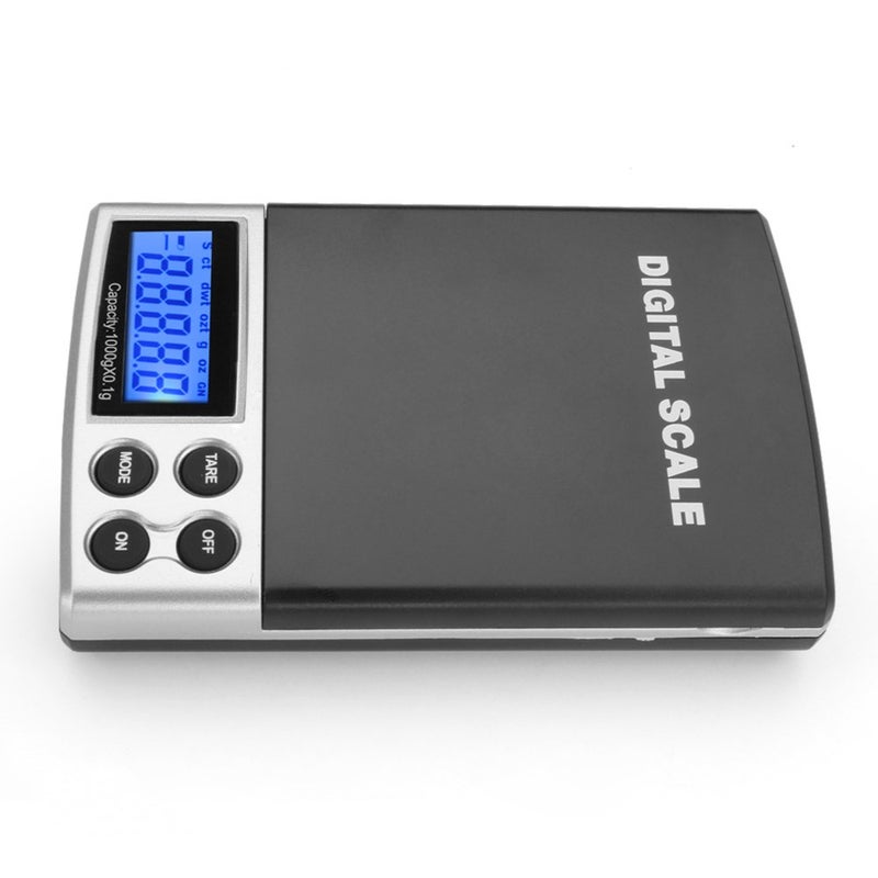 Flexzion Digital Pocket Scale for Grams of Jewelry Gold Silver Coin, Gem Scale 1000 g x 0.1 g High Precision Digital Gram Scale LCD Display Portable Food Weighing Tool with Protective Cover - Image 2